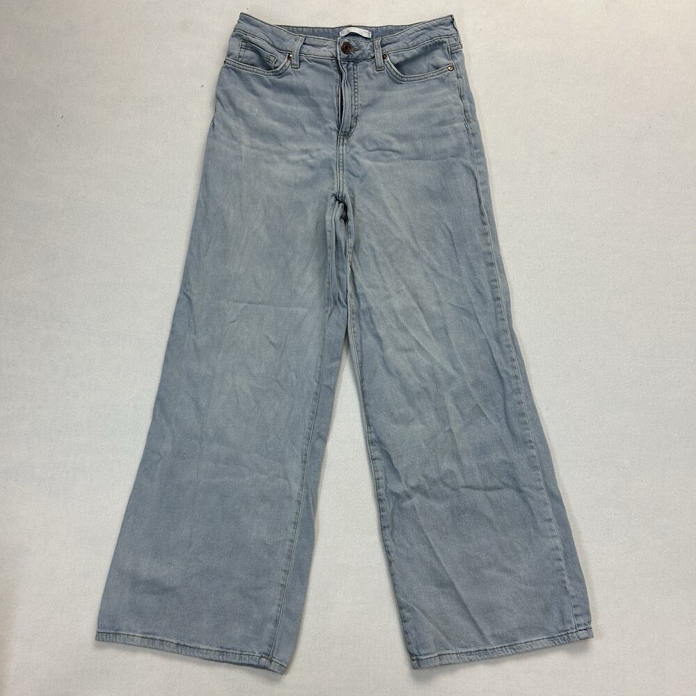 LC Lauren Conrad Wide Leg Flare Jeans Women's 8 Light Wash Y2k High Rise Denim
